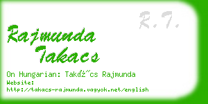 rajmunda takacs business card